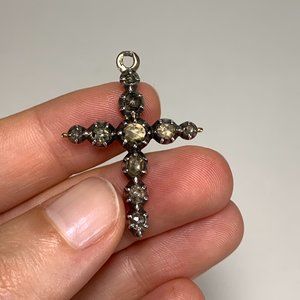 Antique 18th- or 19th-Century French Rock Crystal Cross Pendant